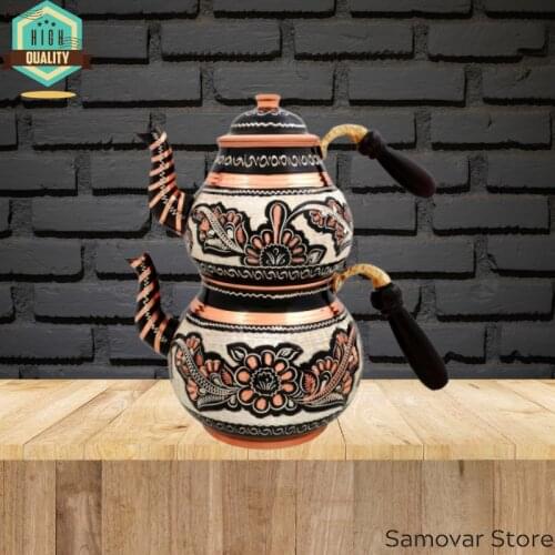 Copper Teapot Tea pair Antiques New kitchen accessories turkish teapot tea ware Kettle teaware Tea infusers Samovar tea set