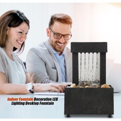Desktop Water Fountain Ornament Indoor Decoration Portable Tabletop Decor For Meditation Relaxation Indoor Fountain Waterfall