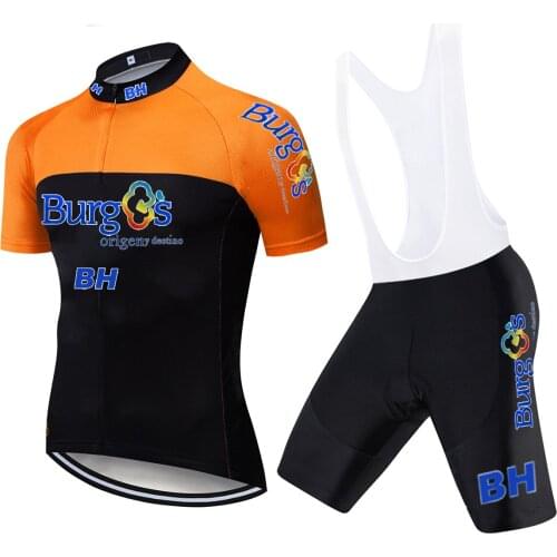 TEAM BH Orange Cyling Jersey 20D Bike Pants Suit Mens Summer Quick Dry BICYCLING Shirts Maillot Culotte 2021 Sportswear