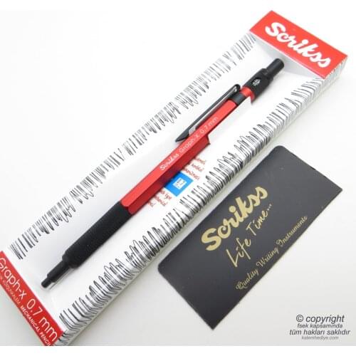 Scrikss Graph-x 0.7mm Red | İsme Special Pen