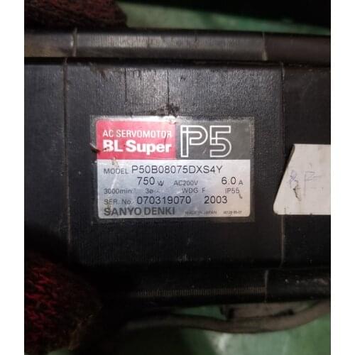 P50B08075DXS4Y servo motor , used in good condition . 80% appearance new , good working , free shipping