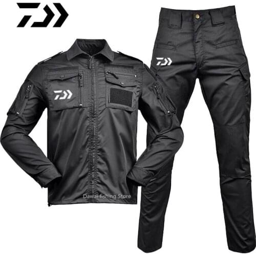 2021 Spring Summer Daiwa Thin Fishing Suit Men Breathable Quick Dry Fishing Wear Tactics Outdoor Sport Fishing Clothes