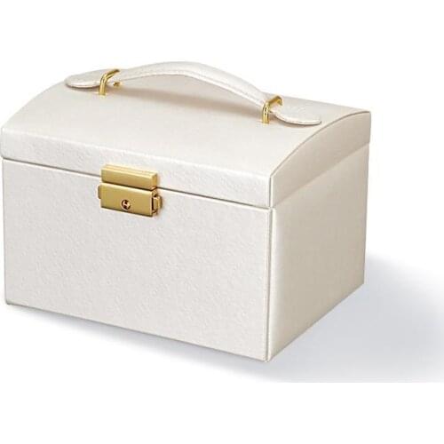 Jewelry tools box for earrings rings Storage Organizer jewelry and cosmetics beauty case with 2 drawers 3 layers