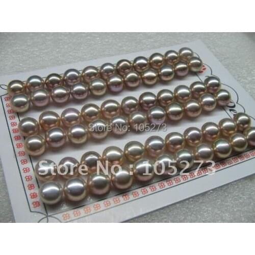 New Arrive Pearl Jewelry Natural Rare Golden Purple 33pairs AAA 8-9MM Genuine Freshwater Pearls S925 Silvers Stud Earring