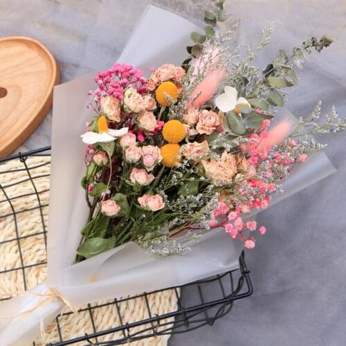 1 Bunch Natural Dried Flower Gypsophila Rose Bouquet DIY Home Wedding Party Decor Festival Flores Birthday Valentines Day Gift
