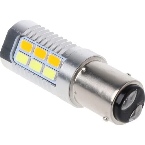 1PC Dual Color Switchback 1157 50W 5630 Yellow White LED Turn Signal Light Bulbs