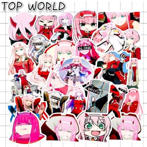 10/49 pcs/lot Darling In The Franxx Anime Pvc Waterproof Sticker For Car Laptop Skateboard Moto Bicycle Decals
