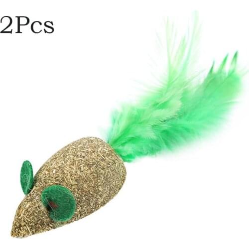 2Pcs Pure Natural Catnip Cat Toy Fish Bone Catnip Mouse Ball Clean Teeth Pet Cat Mint Toys For Cat Spitting Hair Ball