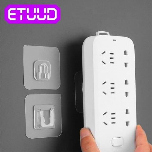 20Pcs Transparent Adhesive Sticky Hooks Heavy Duty Wall Seamless Hook Hangers for Kitchen Bathroom Accessories