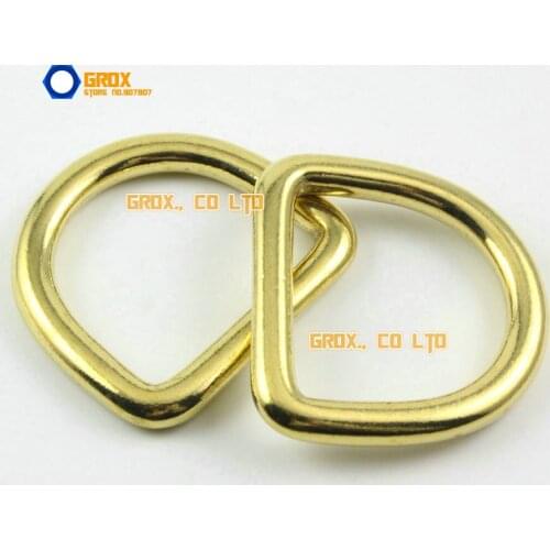 6 Pieces 29mm Solid Brass D Ring For Purse Bag Handbag Strap Dee Ring