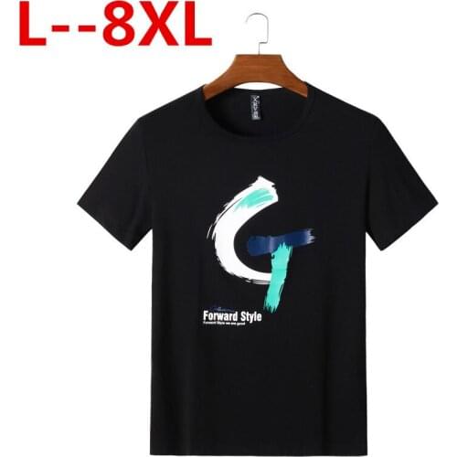 8XL Brand Clothing Men t-shirt Big Size 4XL/5XL Summer Print Tshort Sleeve Mens tshirt Man t shirt Mens T shirt