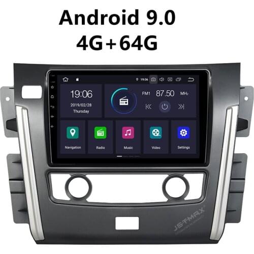 JSTMAX 10.2" Android 9.0 4GB+64GB Car GPS Radio Player for Nissan Patro 2018 Stereo Multimedia player DAB IPS Touch Screen MP3