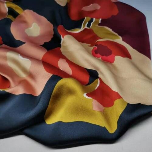 Glossy Chiffon Dress Satin Silky Polyester Scarf Hijab Fabric Tilda Tissue Pajamas Skirt Material