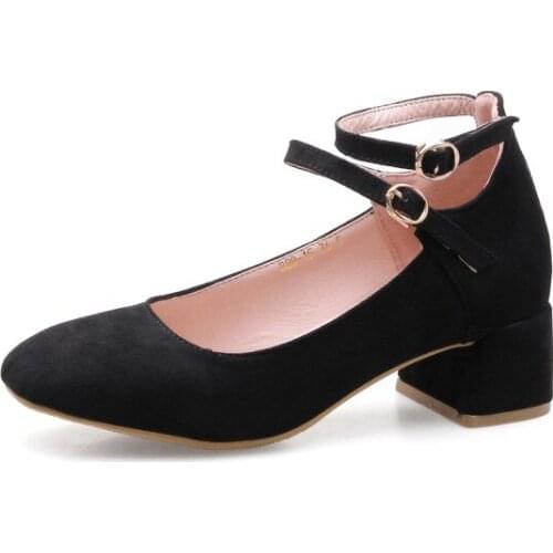 Big Size Sweet personality coarse single shoes ladies high heels women shoes woman pumps