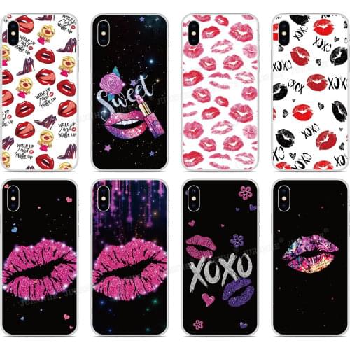 Sexy Lips Kiss Cover For Alcatel 3 3V 3X 1 3C 1C 1X 1V 1S 2019 Soft TPU Case For Alcatel 1SE 1S 1V 3L 3C 1A 1B 2020 Phone Case