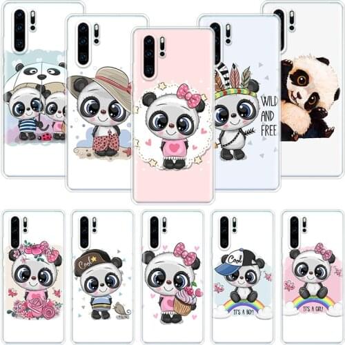 Lovely Panda Baby Cute Phone Case For Huawei Honor 10 9 20 9X 8A 8X 8S 7A 7X Lite Pro 10i 20i Y5 Y6 Y7 Y9 2019 Cover Coque