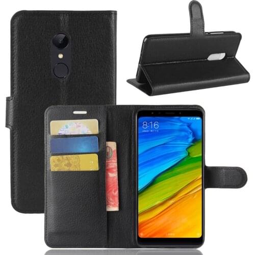 Book Style PU Leather Case Cover for Xiaomi Redmi 5 Flip Wallet Phone Bags Cases with Stand for Xiaomi Redmi 5