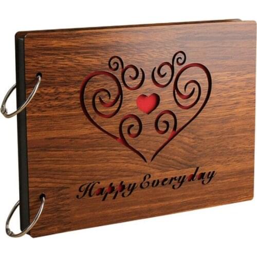 Wooden album Creative Manual Loose-leaf Scrapbook Album 8 Inch Memorial Baby Album Wedding Album 3