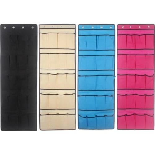 Top selling 20 Pocket Non-woven Fabric Over the Door Shoe Organizer Space pace Saver Rack Hanging Storage Hanger LX4714