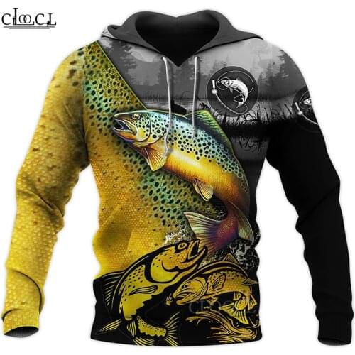 HX Newest Love Trout Fishing 3D Print Fashion Hoodie Men Women Harajuku Sweatshirt Zip Pullover Casual Jacket Drop Shipping
