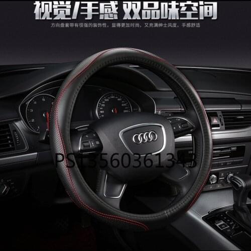 For Mitsubishi Outlander Eclipse Cross ASX Lancer Pajero Sport leather steering wheel cover