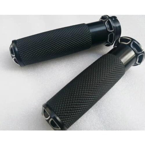 Motorcyle Handle Black CNC 1"25mm Handlebar Hand Grips For Harley Sportster Touring Dyna Softail Custom