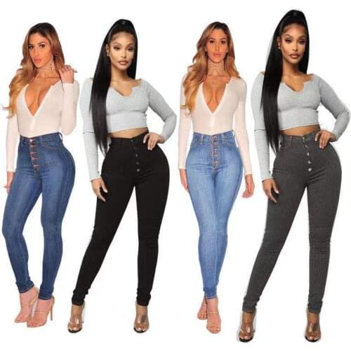 High Waist Jeans For Women Slim Stretch Denim Jean Bodycon Tassel Belt Bandage Skinny Push Up Jeans Woman
