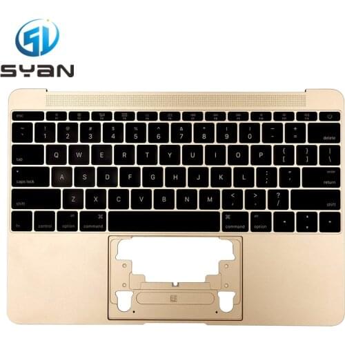 Original A1534 Topcase Grey Rose Gold Silver For Macbook 12" A1534 US Top case with keyboard and backlight 2016