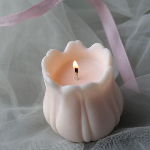 PRZY HC0349 Tulip Flowers Molds Fondant Molds Candle Mold Soap Mould Silicone Handmade Soap Clay Resin Candle Mould