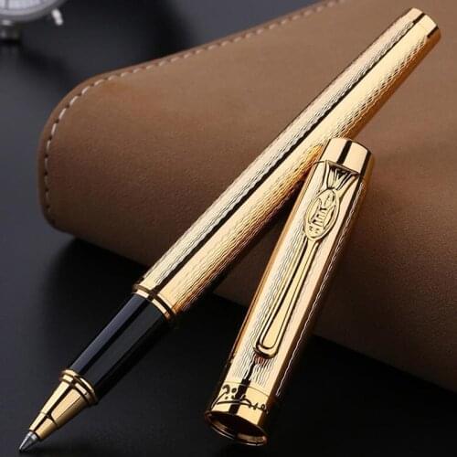 Picasso 933 Creative Pimio Avignon Roller Ball Pen Golden Engraved Craft Gift Box Optional Office Business Writing Pen