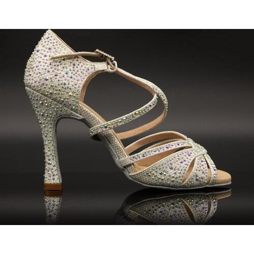 Suphini 【Rosa】Cross Strap 10cm Flare Heel Sandals