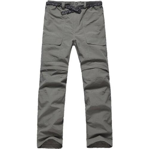 Outdoor Fishing Climbing Cycling Quick Dry Removable Trousers Shorts Summer Thin Breathable Sunscreen Anti UV Detachable Pants