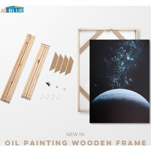 Nordic Natural Wood Frame For Canvas Print Painting Wall Picture Frame DIY Wall Photo Frame Poster Frame Custom Size Home Decor