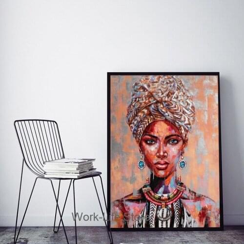 Human Portrait Oil Painting Printed Modern Canvas Painting Wall Woman Pictures Poster Gift Decoration For Home Office Posters