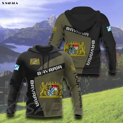 BAVARIA COAT OF ARMS Country Flag 3D Printed Man Female Zipper HOODIE Pullover Sweatshirt Hooded Jersey Tracksuits