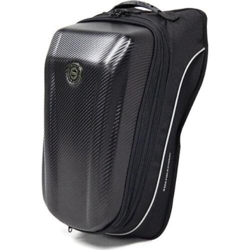 Hard Shell Rear Seat Bag Motorcycle Saddlebags Carbon Fiber Rainproof Waterproof Reflective Motorcycle Bag Multifunctional Bag