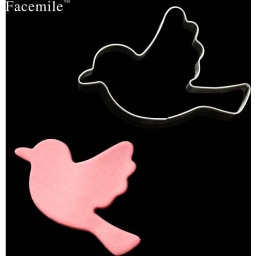Peace Dove Bird Cookie Cutter Gift Decorating Tool Biscuit Jelly Fondant Mold Tools for Christmas Birthday Party Wedding Holiday