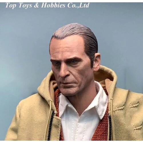 In stock TOP-007 Male Model 1/6 JOKER Joaquin Phoenix Head Sculpt For 12" Action Figure Body Toys