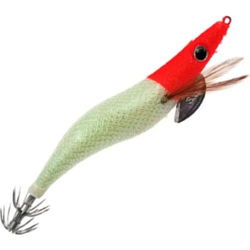 1Pcs Luminous Fishing Bait Squid Hook Fishing Lures Squid Jig 2.5# 3.0# 3.5# Nightlight Shrimp Bait Cuttlefish Fishing