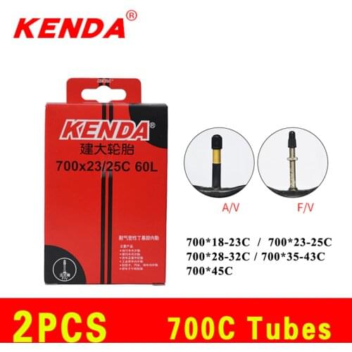2PCS KENDA bicycle inner tube 700C 23C 25C 35C 45C camera Schrader Presta valve inner tube mountain bike tubes tire chambre air