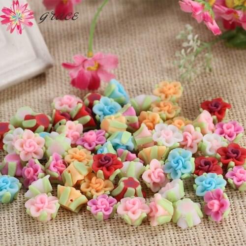 20pc/lot 16mm New Cute Retro Flower Beads Of Polymer clay For Bracelet Necklace Earrings Costume Jewelry Making Diy Accessories