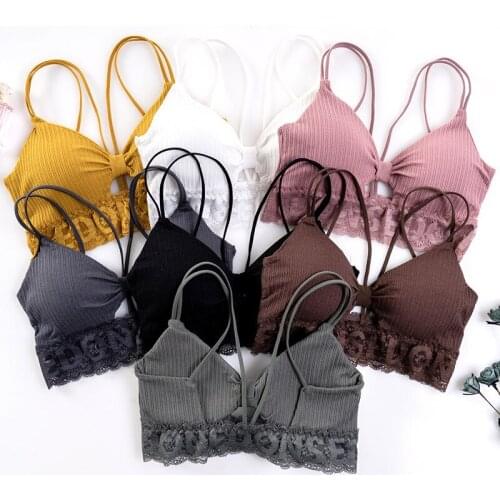 2021 Womens Cotton Underwear Push Up Brassiere Sexy Lace Underwear Womens Letter Bra Fashion Sports Tank Up Sexy Lingerie