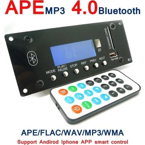 4.0 Bluetooth MP3 Decoding Board Module w/ SD Card Slot / USB / FM / Alarm APE FLAC WAV WMA Decoder Board KIT Digital LED SD/MMC