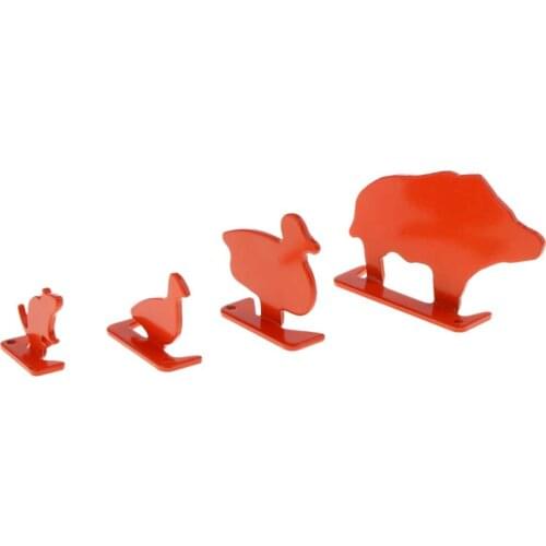 4pcs Mixed Sizes Mini Animal Silhouette Target Shooting Practice Targets