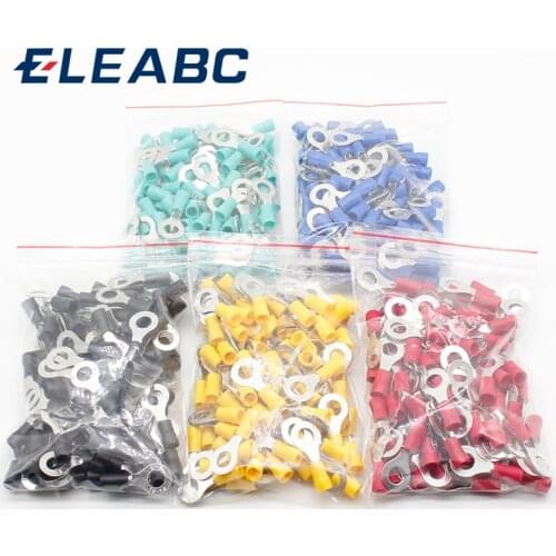50PCS/100PCS RV2-6 Ring insulated terminal Cable Wire Connector Electrical Crimp Terminal