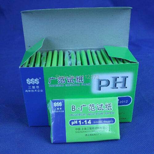 6 pieces/lot) PH test strips 80 Strips Full PH Meter PH Controller 1-14st Indicator Litmus Paper Water Soilsting Kit