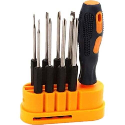 1 Set Combination Slotted/Phillips Screwdrivers 8 in 1 Multi-function Ratchet Screwdriver for Computer Repair/Disassemble Tools