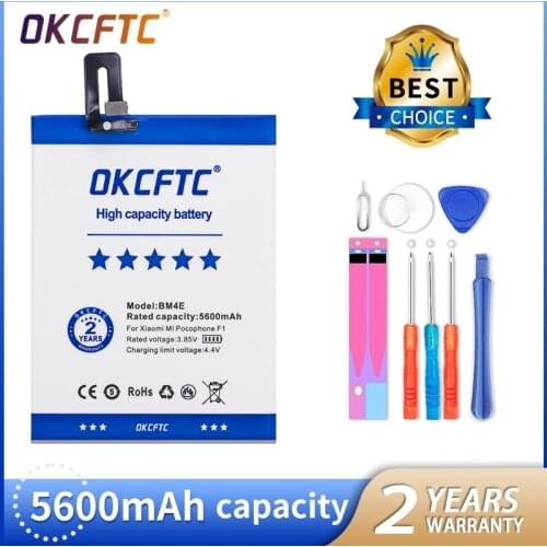 High capacity OKCFTC 5600mAh BM4E Battery for Xiaomi MI Pocophone F1 Poco F1