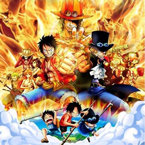 5D Diy Diamond Painting Japanese Classic Anime Characters Cross Stitch Kits Mosaic Diamond Embroidery Full Boys Room Decor