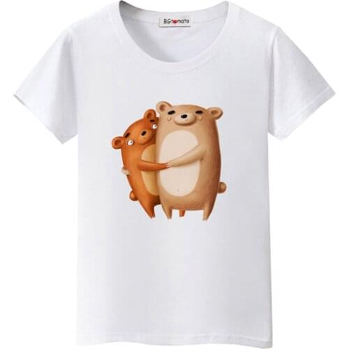 BGtomato cartoon bear funny tshirt new design tops lovely cartoon clothes harajuku shirt friends t-shirt kawaii haut femme